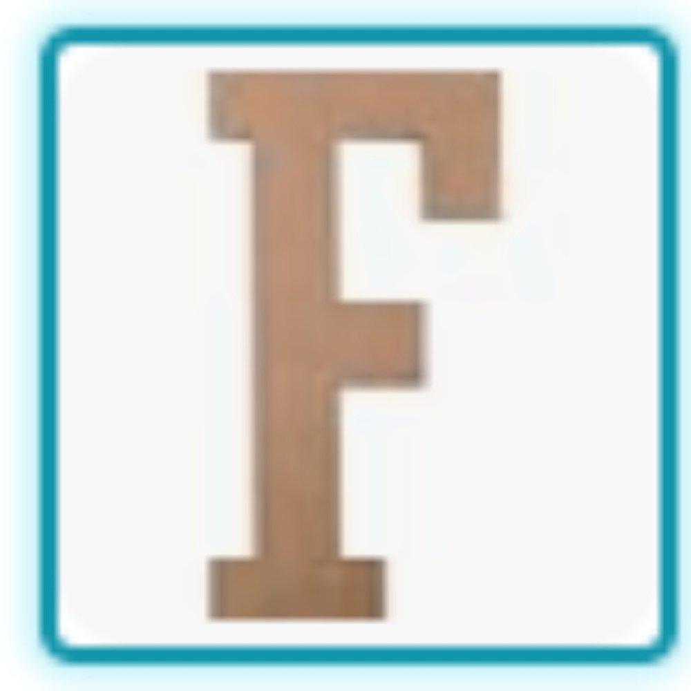 JoePaul's Crafts - 12" Pixelated Video Game Wooden Letter F